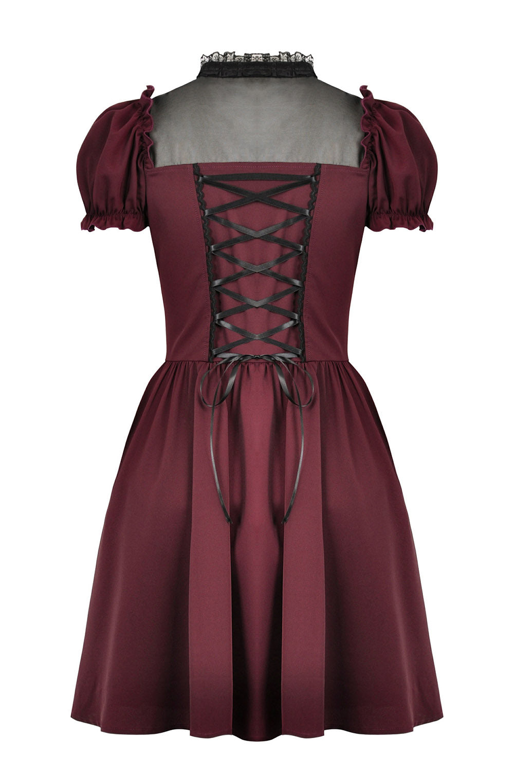 Crimson Blood Puffed Sleeve Dress