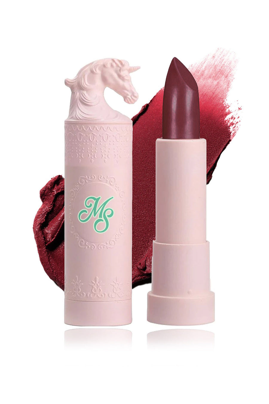 dark red lipstick