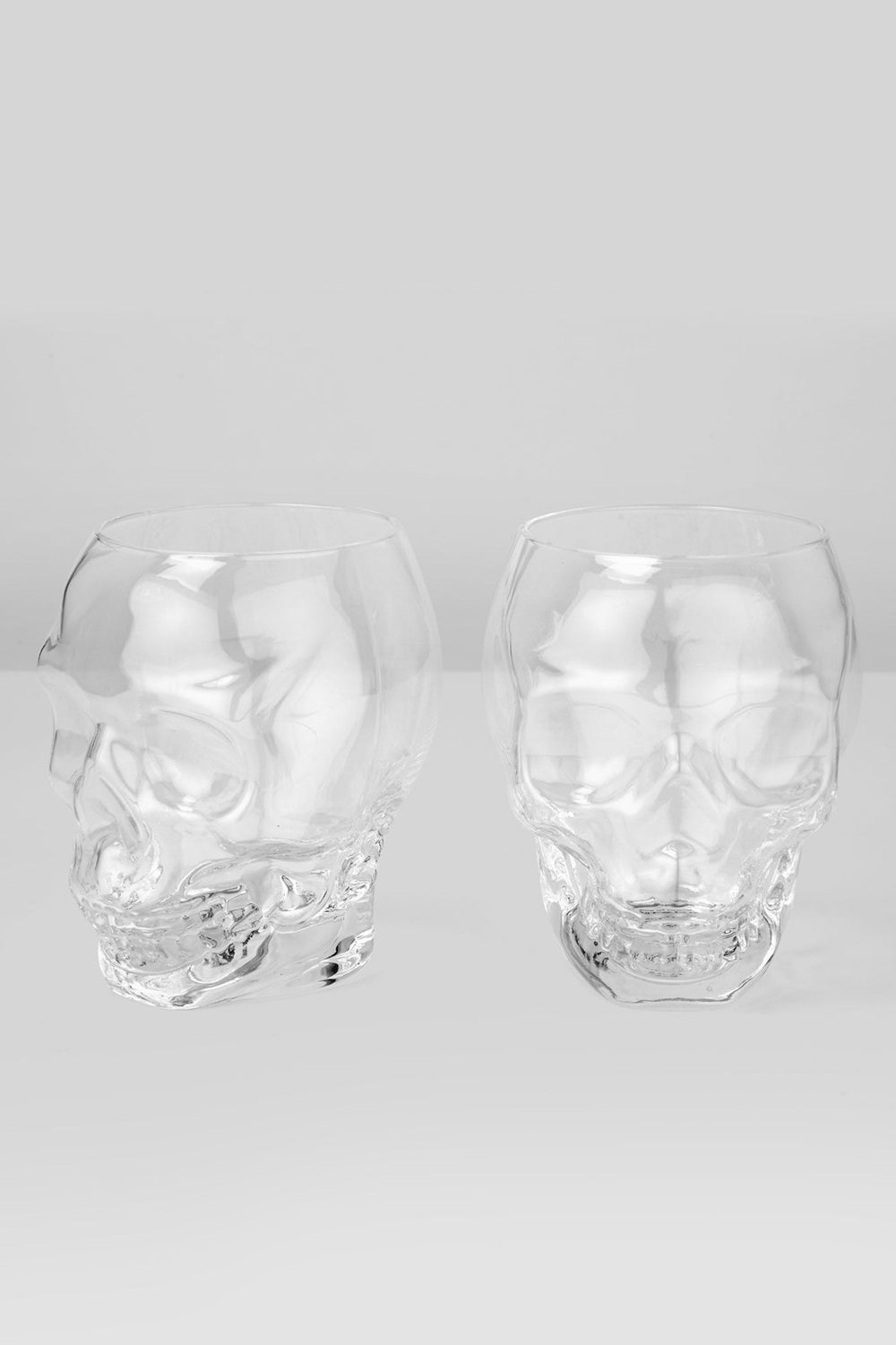 Cranium Drinking Glasses [CLEAR] - housewares - VampireFreaks - Killstar