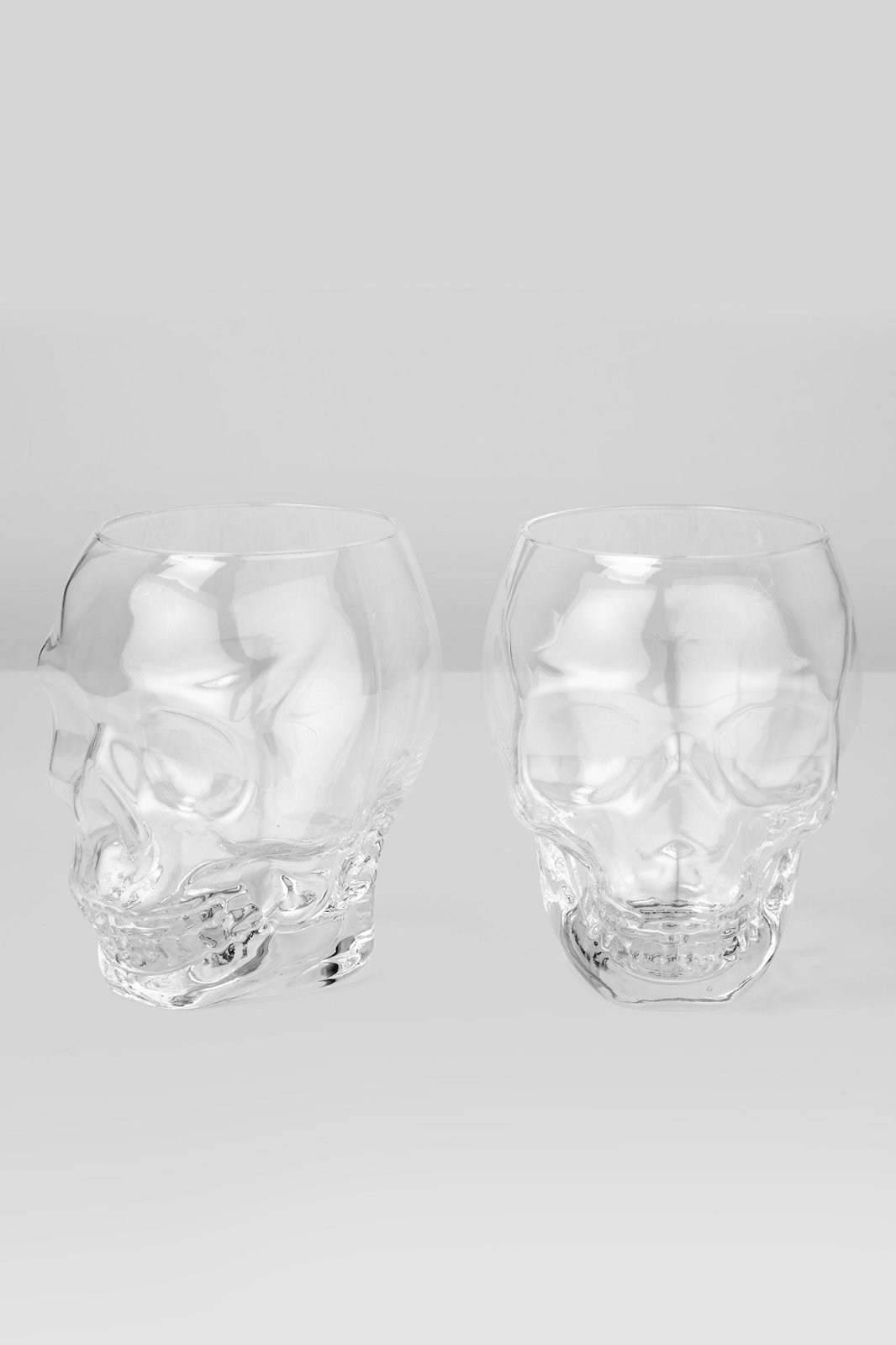 Cranium Drinking Glasses [CLEAR] - housewares - VampireFreaks - Killstar