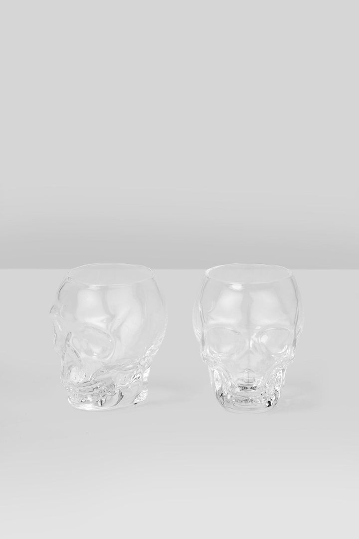 Cranium Shot Glasses [CLEAR] - housewares - VampireFreaks - Killstar