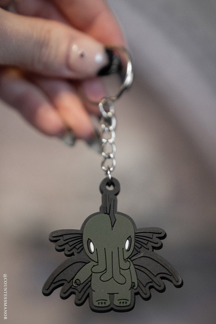 Cthulhu rubber keychain