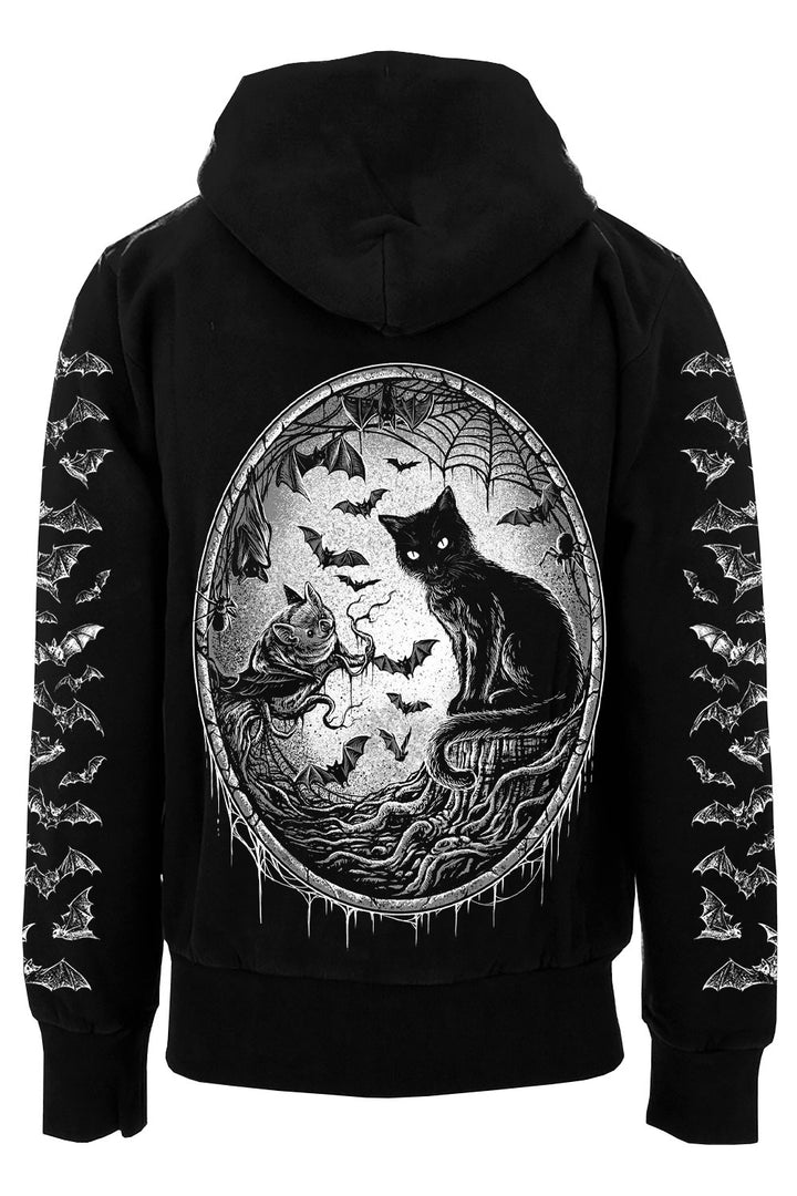 black cat gothic hoodie