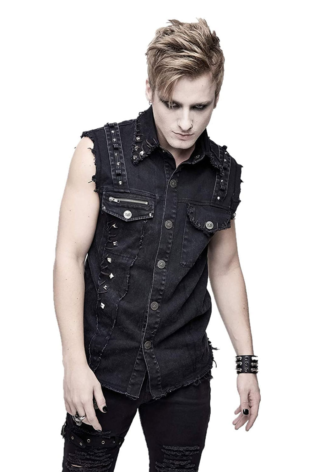 Creeping Death Punk Vest - mens tops - VampireFreaks - Devil Fashion