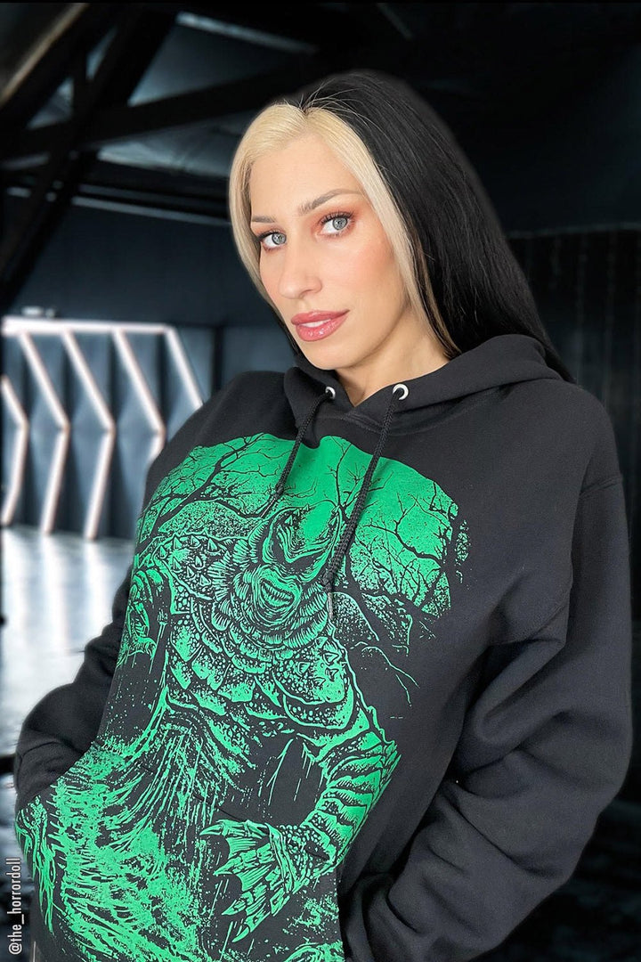 Creepture from the Black Lagoon Hoodie [Zipper or Pullover] - mens outerwear - VampireFreaks - VampireFreaks