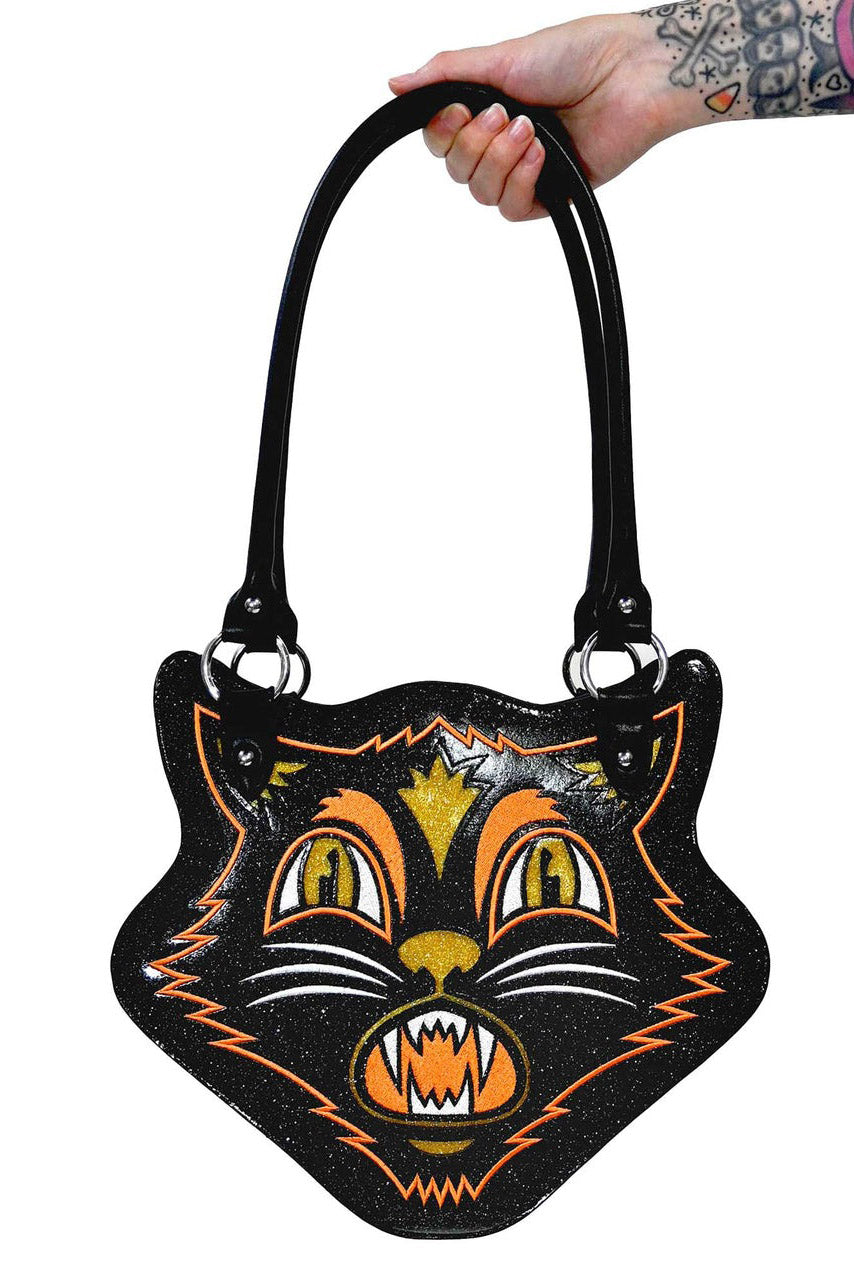 vintage black cat purse