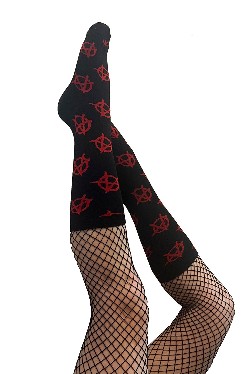 Creepy Crew Socks [Anarchy Symbols] - socks & stockings - VampireFreaks - VampireFreaks