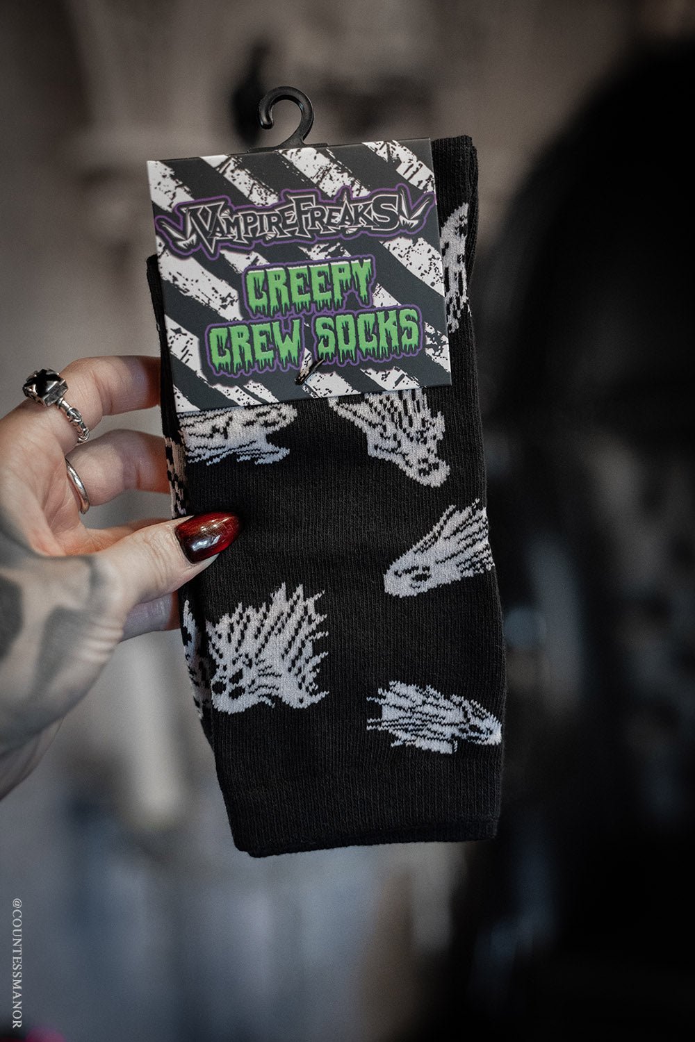 Creepy Crew Socks [Ghost Host] - socks & stockings - VampireFreaks - VampireFreaks