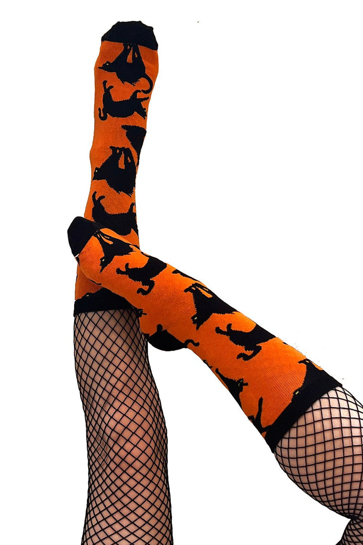 Creepy Crew Socks [Halloween Cats] - socks & stockings - VampireFreaks - VampireFreaks