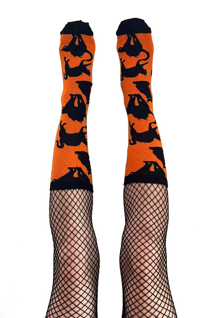 Creepy Crew Socks [Halloween Cats] - socks & stockings - VampireFreaks - VampireFreaks