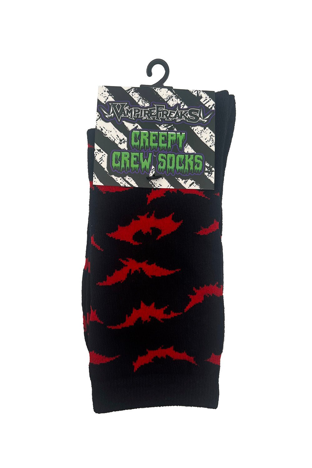 Creepy Crew Socks [Red Bats] - socks & stockings - VampireFreaks - VampireFreaks