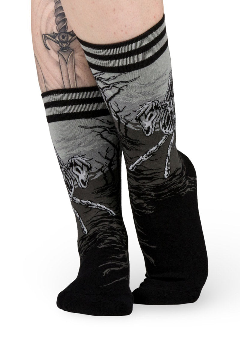 heavy metal grim reaper socks by footclothes