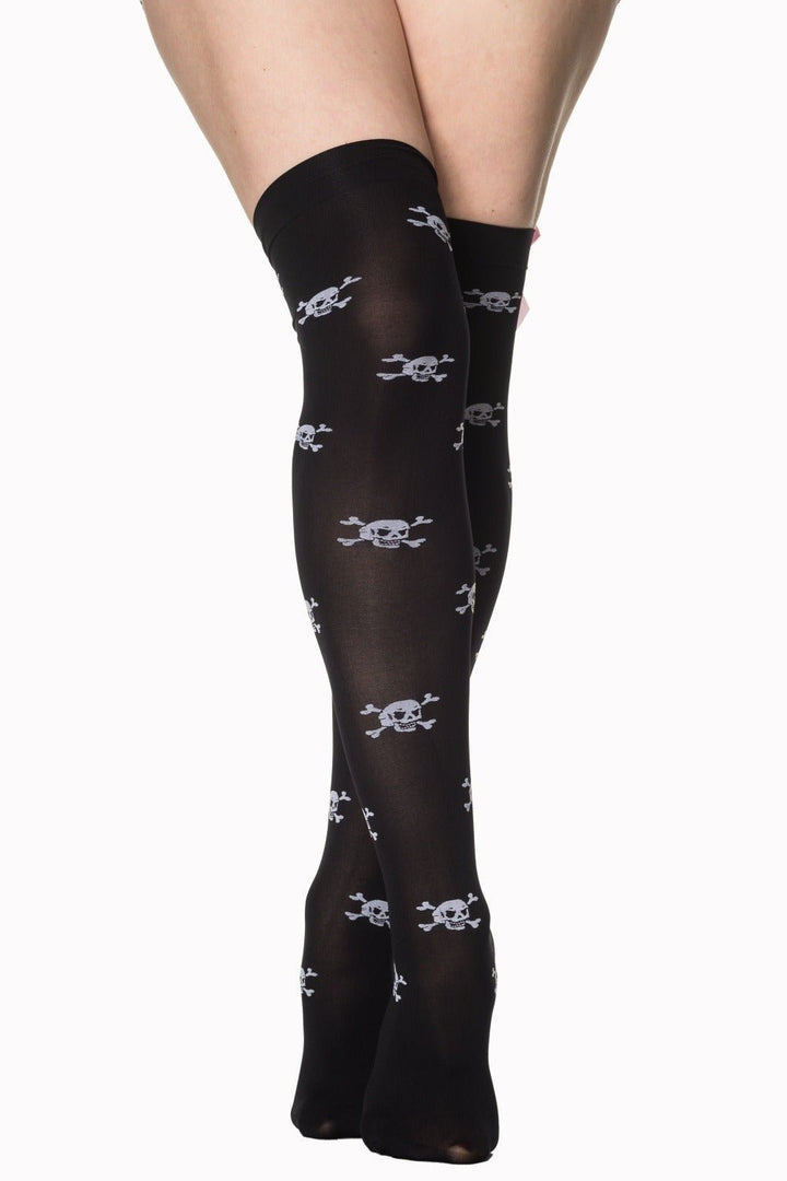 Creepy Cute Crossbone Stockings - socks & stockings - VampireFreaks - Banned Apparel / Lost Queen