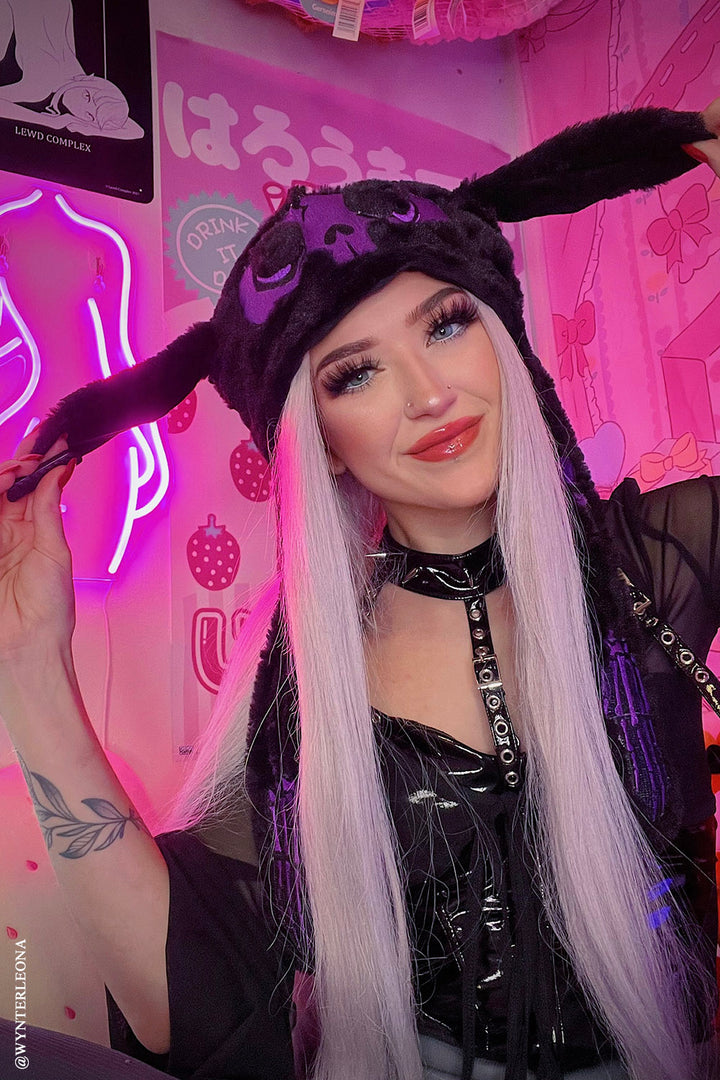 kawaii goth ear hat