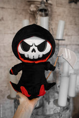 gothic grim reaper stuffed animal plushie toy