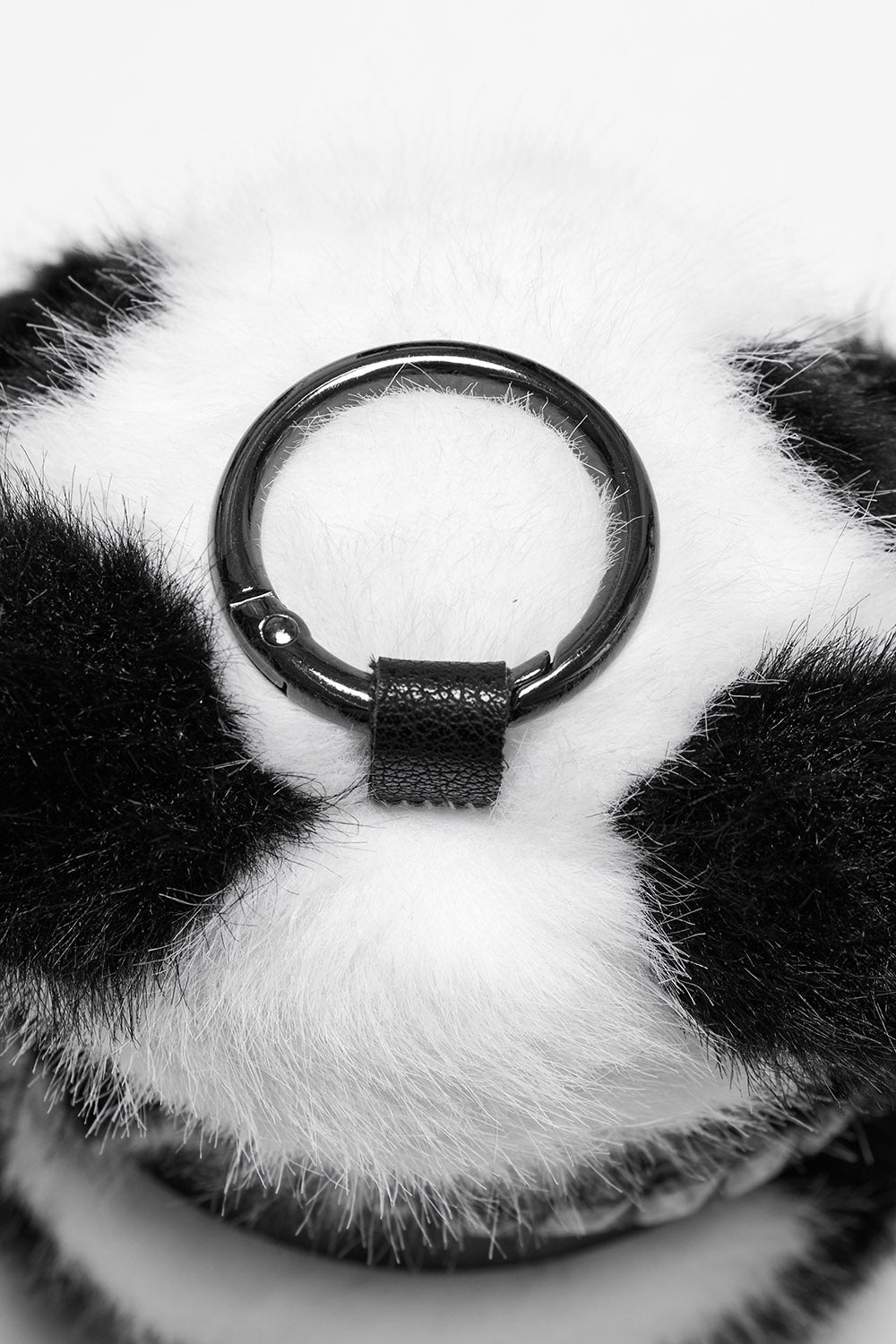 gothic teddy bear panda keychain