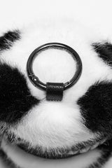 gothic teddy bear panda keychain