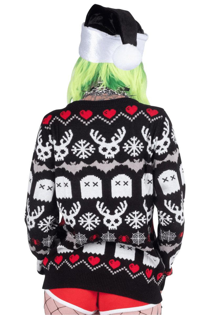 Creepy Lil Christmas Knit Sweater - womens outerwear - VampireFreaks - Too Fast