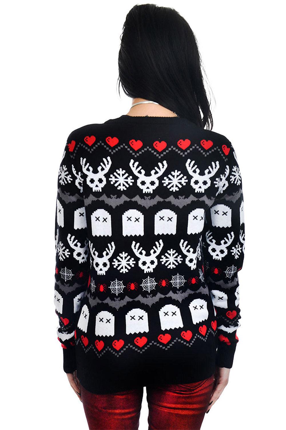 Creepy Lil Christmas Knit Sweater - womens outerwear - VampireFreaks - Too Fast