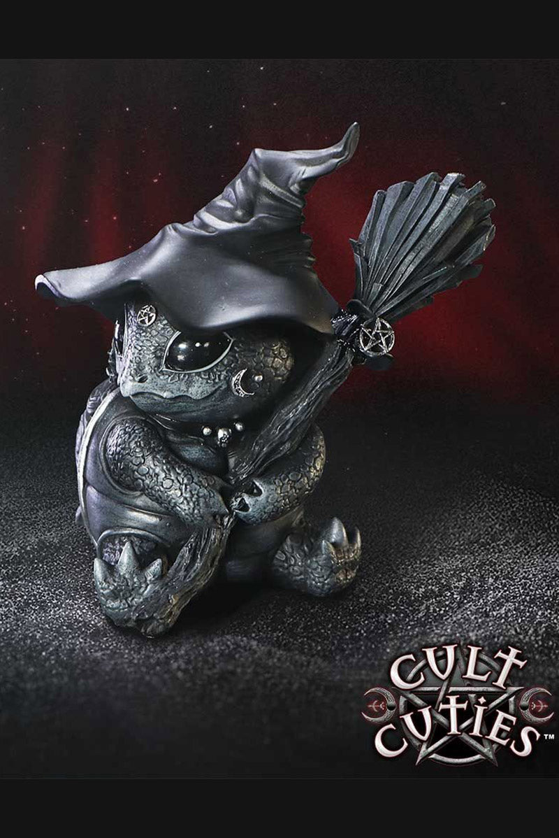 gothic witch turtle statue