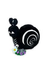 Goth skeleton snail keychain accessory