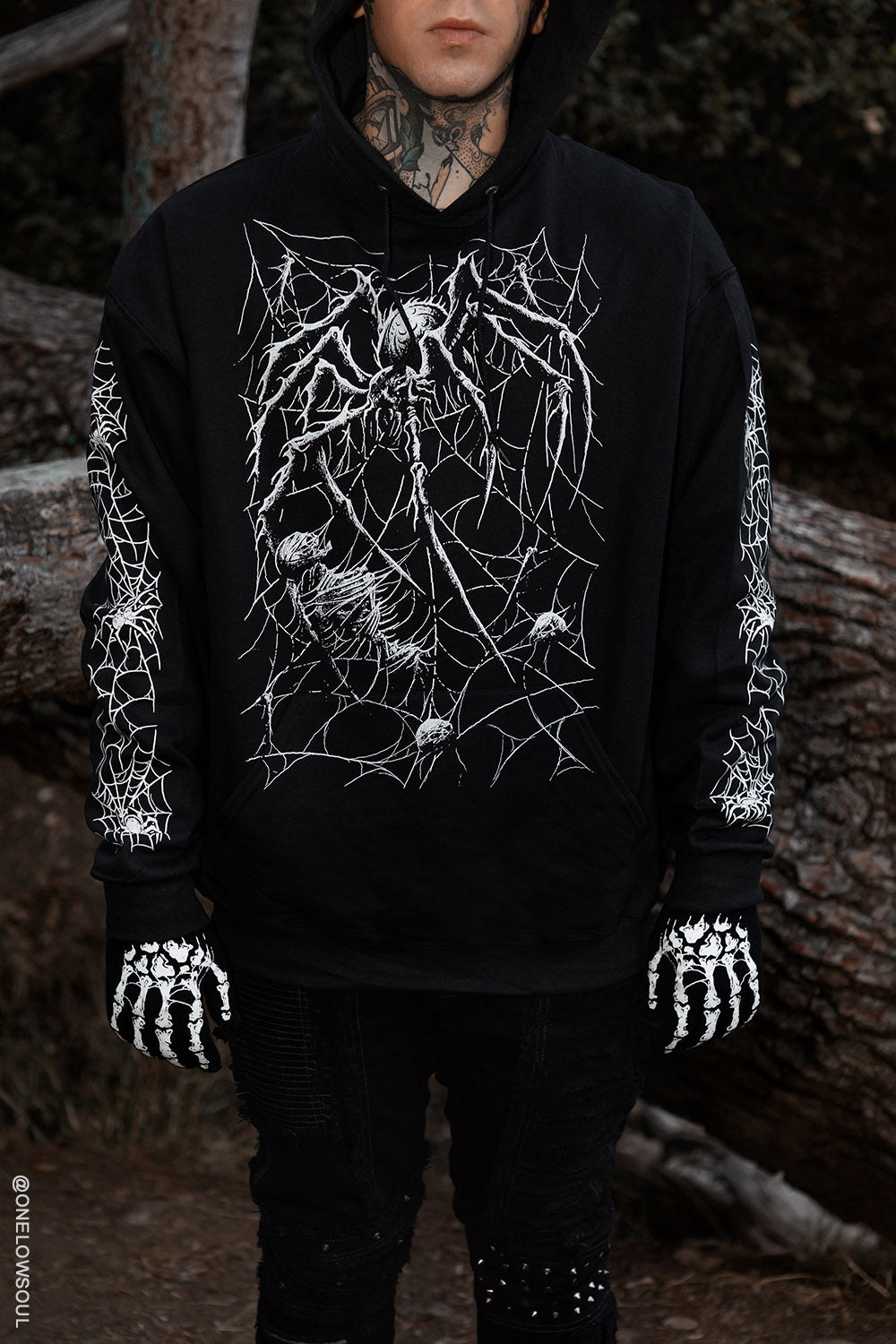 Death Spider Hoodie [Spiderweb Sleeves]