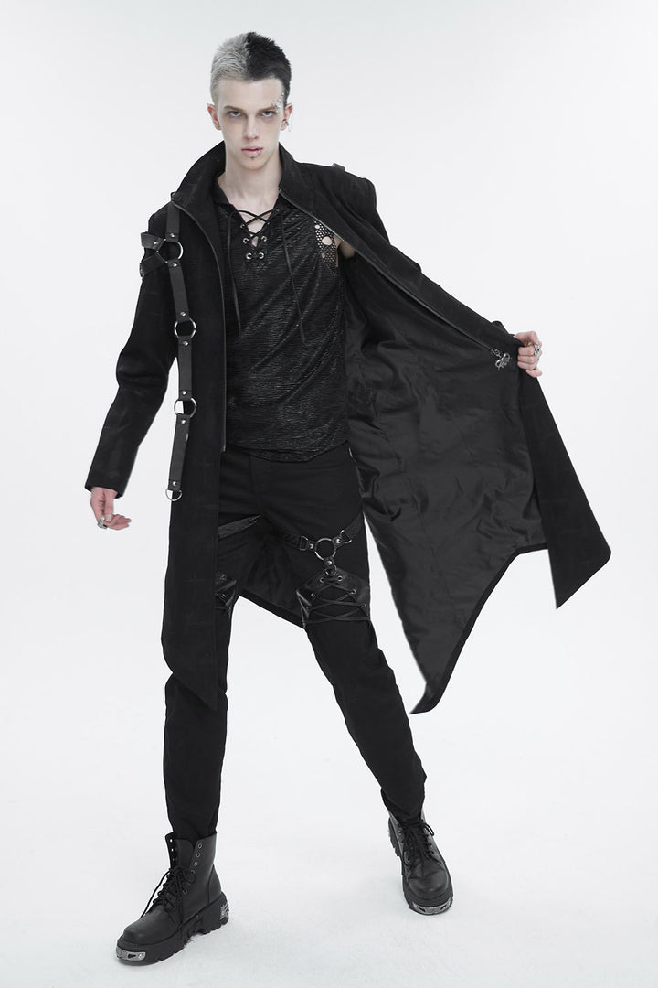 mens gothic harness jacket