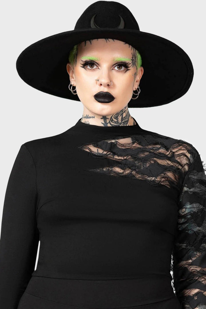 Crescent Fedora Hat - hats & scarves & headwear - VampireFreaks - Killstar