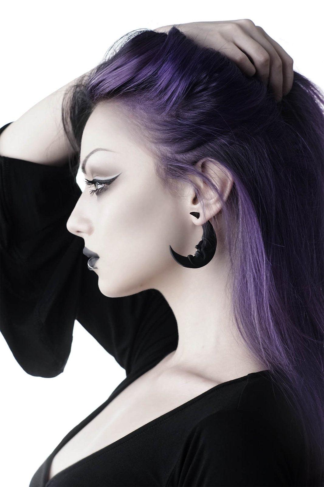 Crescent Moon Earrings - jewelry - VampireFreaks - Killstar