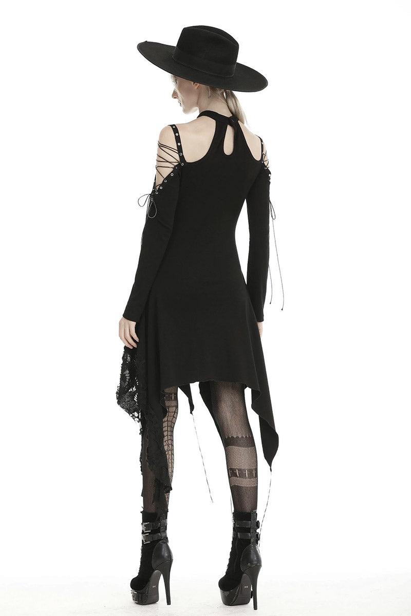 Crescent Moon Witch Distressed Dress - dresses - VampireFreaks - Dark In Love