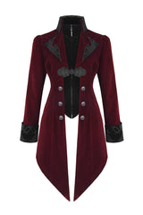 Crimson Blood Victorian Goth Coat - womens outerwear - VampireFreaks - Devil Fashion