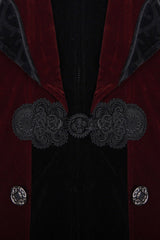 Crimson Blood Victorian Goth Coat - womens outerwear - VampireFreaks - Devil Fashion
