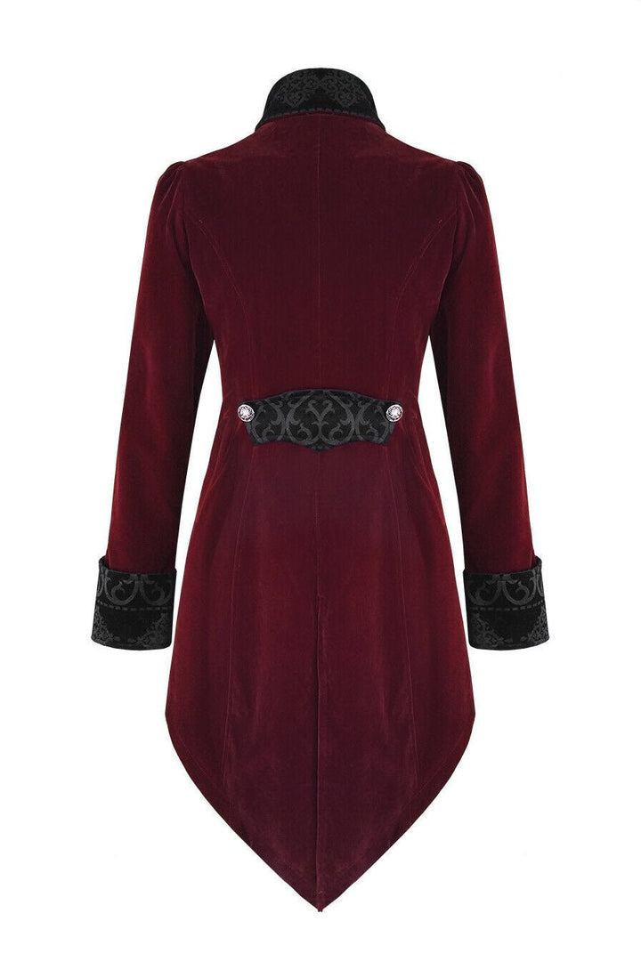 Crimson Blood Victorian Goth Coat - womens outerwear - VampireFreaks - Devil Fashion