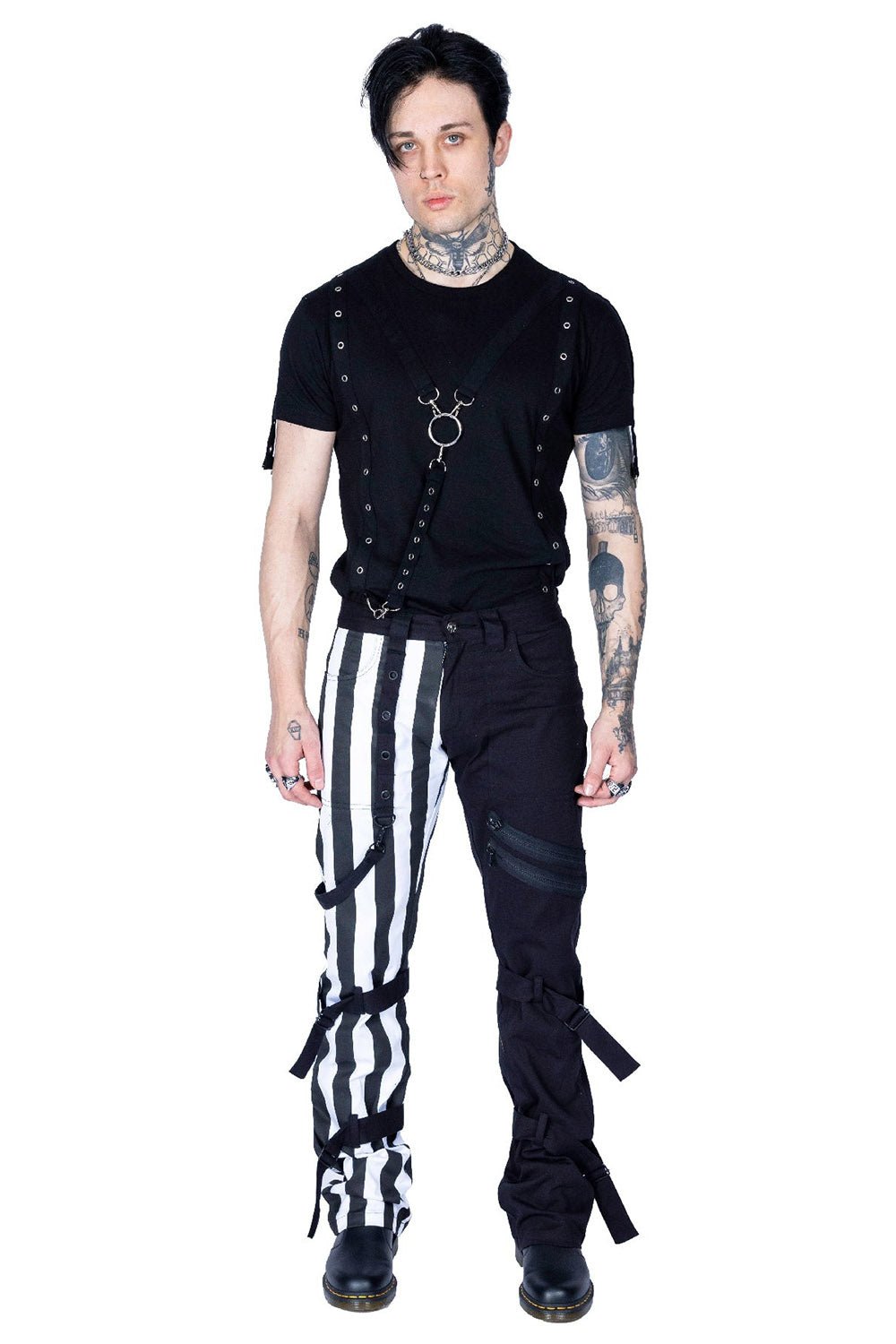 Cronus Pants [BLACK/WHITE] - mens pants - VampireFreaks - Poizen Industries