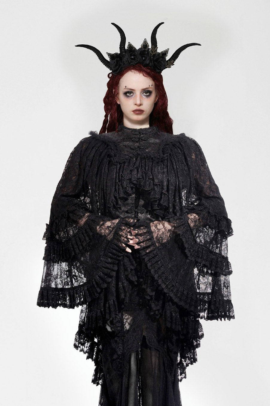 short cropped gothic cloak
