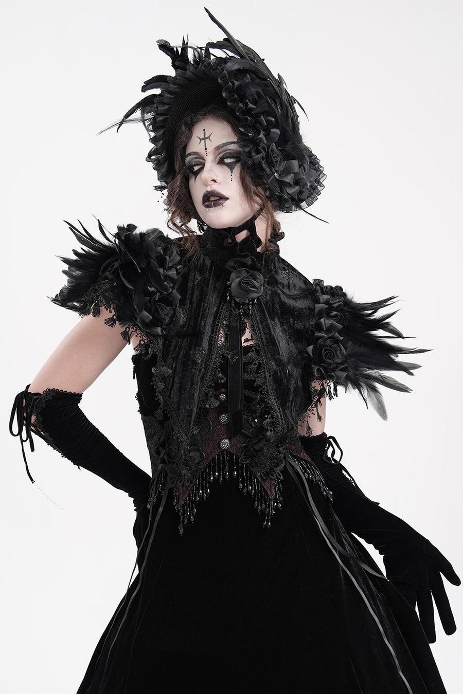 Crow Hollows Feathered Capelet