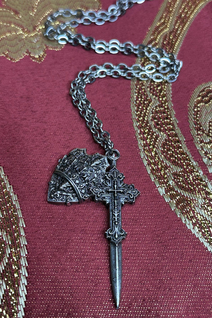 dark fantasy gothic sword necklace