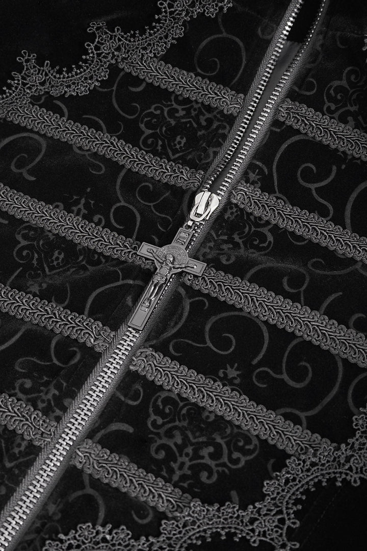 gothic cross zipper pull