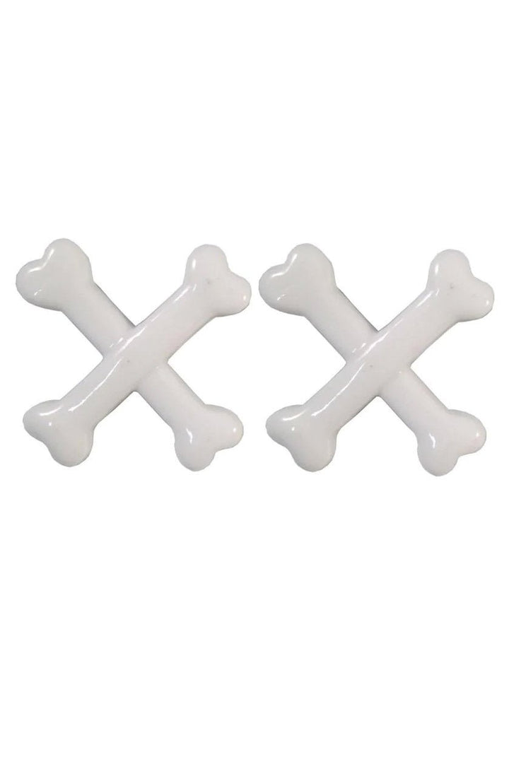 Crossbones Hair Clips [White] - hats & scarves & headwear - VampireFreaks - Kreepsville