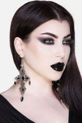 Crossed Desire Earrings [Silver] - jewelry - VampireFreaks - Killstar