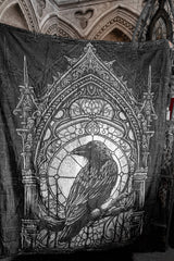 soft fleece raven crow throw blanket