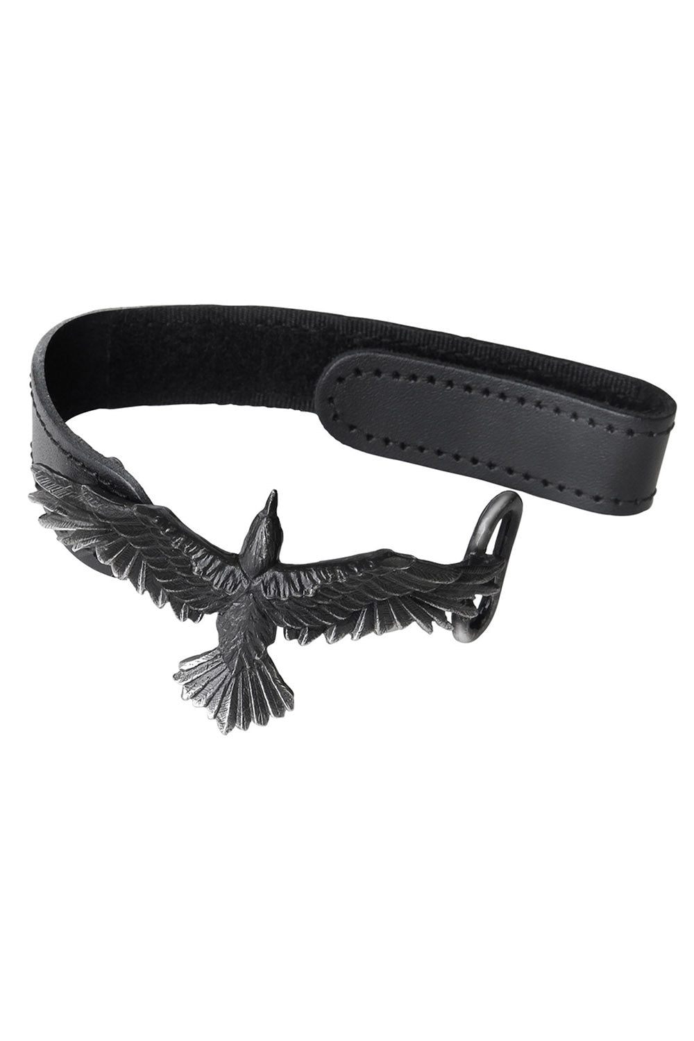Viking raven bracelet made of leather 