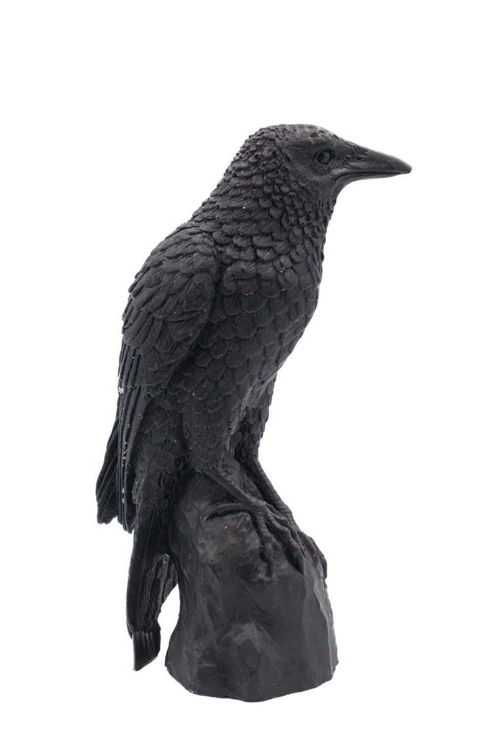 black raven sculpted candle