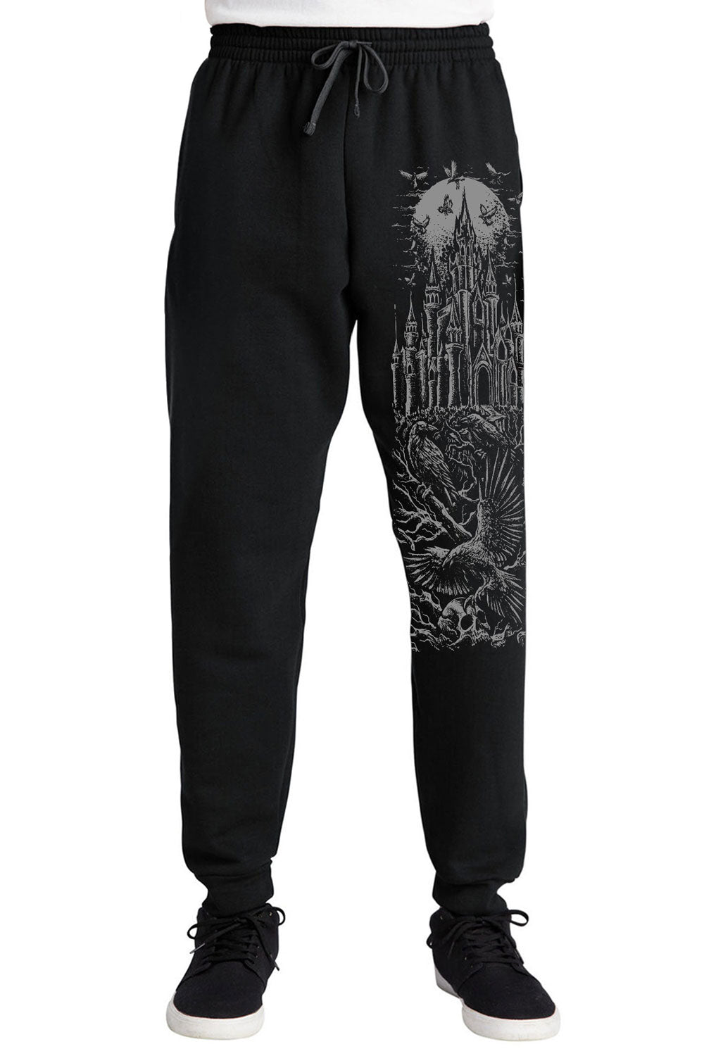 gothic raven jogger sweatpants