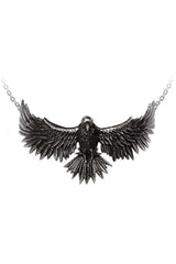 gothic black crow raven choker necklace by alchemy england 