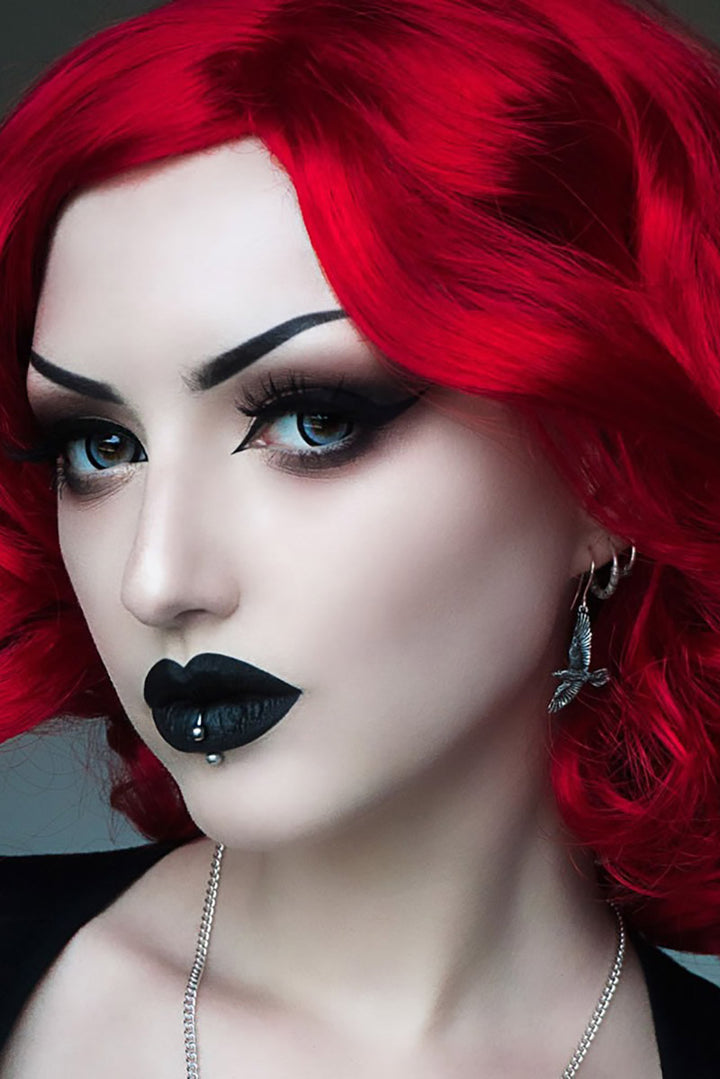 gothic raven earrings 