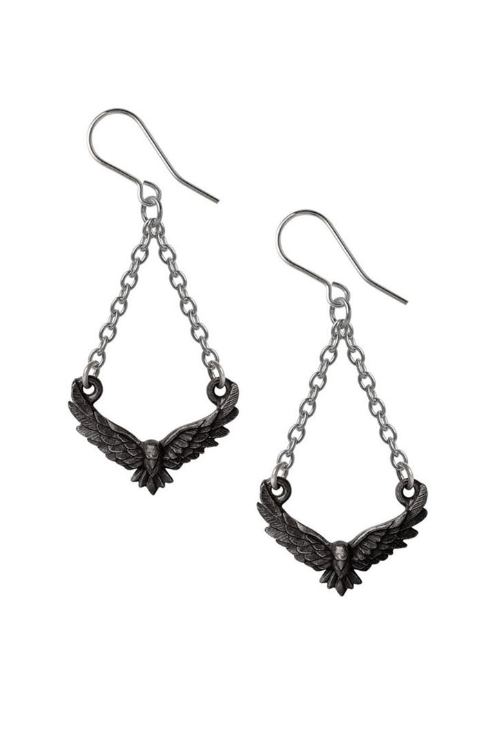 crow earrings