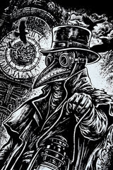 heavy metal plague doctor shirt