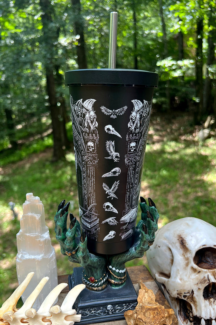 goth crow to go cup