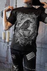 gothic raven t-shirt